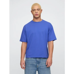 Erkek Mavi Vintage Soft Boxy T-Shirt