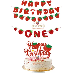 Çilek Temalı Eva Doğum Günü Parti Seti