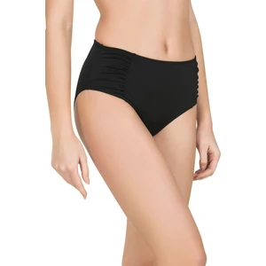 Kadın Büzgülü Kalın Kenarlı Siyah Bikini Altı