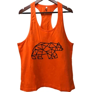 Top Glory Bears Turuncu Gym Fitness Tank Top Sporcu Atleti