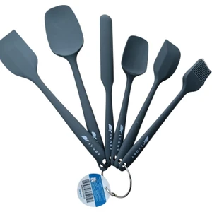 6 Parça Silikon Set Büyük Boy Antrasit Rengi