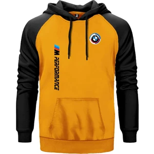 Bmw Performance Sarı Renk Reglan Kol Kapşonlu Sweatshirt