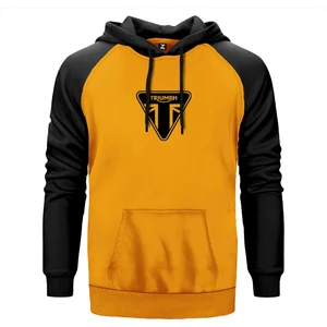 Triumph Motorcycles Ltd Sarı Renk Reglan Kol Kapşonlu Sweatshirt