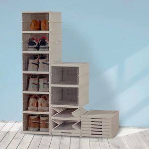 Trend Maison Katlanabilir Portatif 6 Katlı Plastik Ayakkabılık Ayakkabı Düzenleyici Organizer Toprak