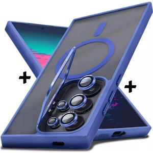 M.tk moveteck Samsung Galaxy S25 Ultra Kılıf Standlı Mat Magsafe Hassas Butonlu Metal Tuşlu Kamera Lens Hediyeli