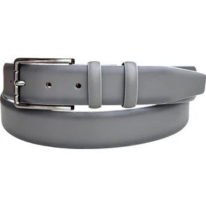 3.5 Cm. Tokalı  Deri Düz Renk Klasik Kemer Gri