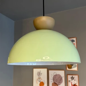 Yimpi Mint Avize Tekli Bej Şapka Sarkıt Salon Kuaför Cafe Dekoratif Aydınlatma Pastane