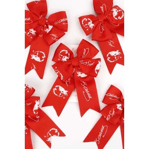 Kırmızı  Atatürk Baskılı Kız Çocuk Klips Toka