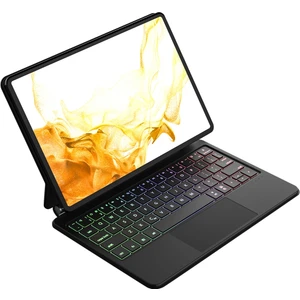 Samsung Galaxy Tab S10 Fe LED Aydınlatmalı Touchpadli Manyetik Kapaklı Bluetoothlu Magic Klavyeli Kılıf Sm- X520