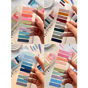 Pastel Tonlar 800 Yaprak Şeffaf Cetvelli Postit Not Kağıdı Seti 4 Adet Set-2