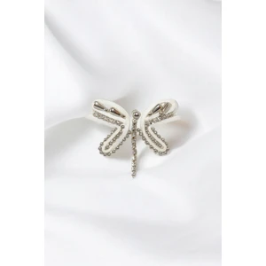 Keçe Beyaz Yusufçuk Broş