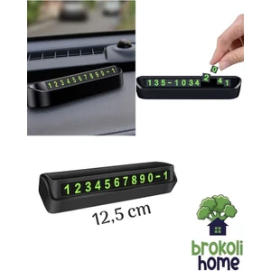 Brokoli Home Fosforlu Acılır Kapanabilir Numaratör Ön Torpido Üstü Telefon Numarası Göstergesi Araba