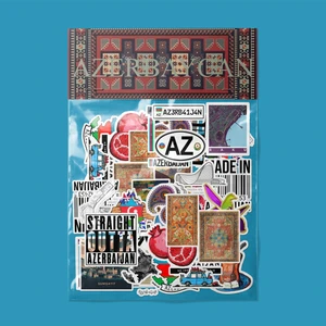 Azerbaycan Sticker Paketi -Bullet Journal - Ajanda - Planner - Defter - Laptop Etiket Çıkartma Çok Renkli 10 x 15 Paket Boyutu 3 x 5  cm  Stickerlar Paket Içeriği 25 Adet Dadi Ramba Sticker