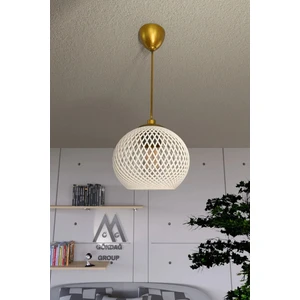 Balle Krem Sarkıt Top Avize Gold Kablo