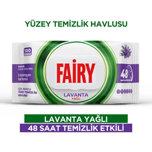 Çok Amaçlı Yüzey Temizlik Havlusu 100 Yaprak | Lavanta Yağlı | Beyaz Sirke & Karbonat