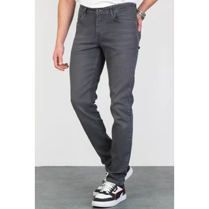 Hlt Jeans Erkek Koyu Gri Slim Fit Pantolon Hlt-Akıgrey