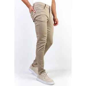 Hlt Jeans Erkek Bej Slim Fit Esnek Likralı Jean Kot Pantolon HLTHE001966
