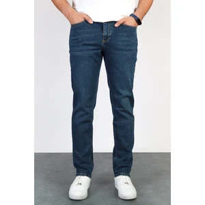 Hlt Jeans Erkek Okyanus Mavisi Regular Fit Boru Paça Esnek Likralı Denim Jeans Kot Pantolon HLTHE001976