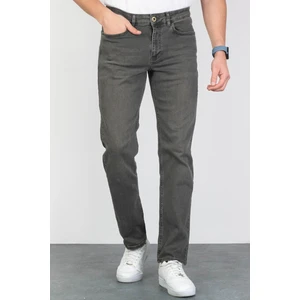 Erkek Açık Haki Regular Fit Rahat Kesim Esnek Likralı Denim Jeans Kot Pantolon HLTHE001910