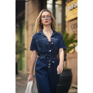 Yeni Beli Lastikli Jean Tulum
