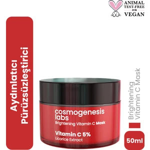 Cosmogenesis Labs Aydınlatıcı C Vitamini Maske 50ML Cilt Besleyici ve Nemlendirici Etkili Anında Esneklik Antioksidan