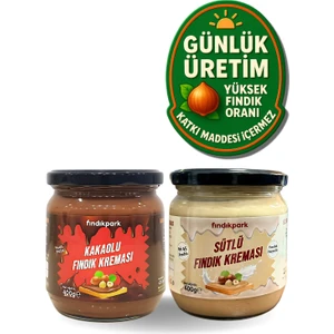 Muhteşem 2li Kakaolu Fındık Kreması Sütlü Fındık Kreması %45 Fındık - 800 Gram