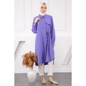 İmaj Butik Lila Yan Bağlamalı Linda Tunik