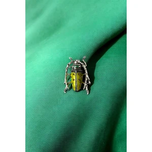 Metal Taş Detaylı Böcek Broş