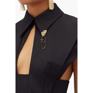 Metal Asimetrik Uzun Broş