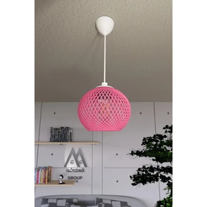 Balle Pembe Sarkıt Top Avize Beyaz Kablo