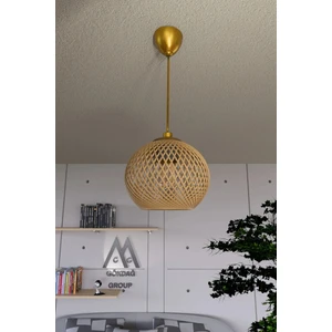 Balle Hasır Sarkıt Top Avize Gold Kablo