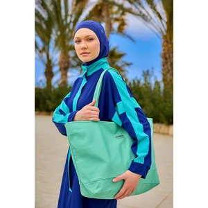 Yeşil Fermuarlı Plaj Çantası CA2502-4