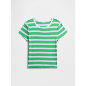 Kız Çocuk Yeşil Desenli T-Shirt