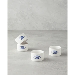Marinique Stoneware 4'lü Çerezlik 6,5 cm Mavi