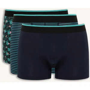 Regular Fit Çizgili 3'lü Boxer B7970AX25SP