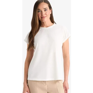 Bisiklet Yaka Basic Düz Kısa Kollu Tişört	 F4830AX25SM