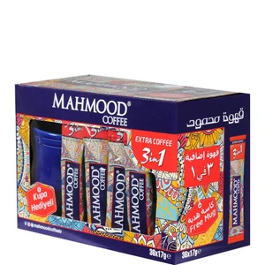 Mahmood Coffee 3'ü 1 Extra Kahve 17 gr 36 Adet ve Kupa Bardak