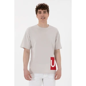 U.s. Polo Assn. Erkek Açık Gri Tişört 50306879-VR001