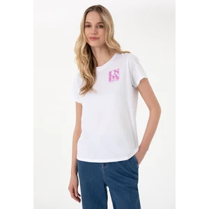 U.s. Polo Assn. Kadın Beyaz Tişört 50311719-VR013
