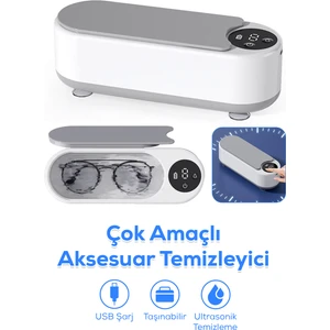 Ultrasonik Temizleyici - Mücevher Gözlük ve Küçük Eşyalar İçin Güçlü Temizlik