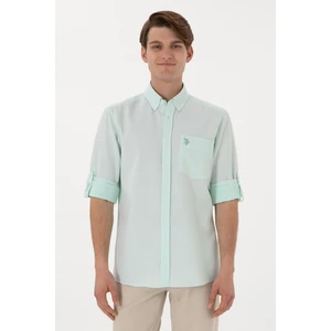 U.S. Polo Assn. Erkek Mint Gömlek Desenli 50306340-VR090