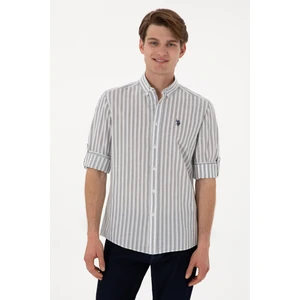 U.S. Polo Assn. Erkek Beyaz Gömlek Desenli 50306349-VR013