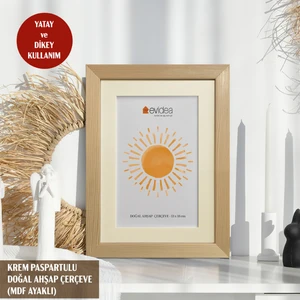 Deco Ahşap Çerçeve - Bej - 13X18 cm