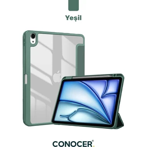 iPad 7. 8. 9. Nesil 10.2" Inç Tablet Kılıfı Kalem Bölmeli, Uyku Modlu, Katlanır, Tri Folding Stand