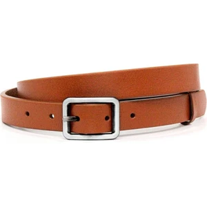 Hakiki Deri Kadın Kemeri 2,5cm Taba