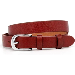 Hakiki Deri Kadın Kemeri 2,5cm Kırmızı