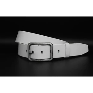 Hakiki Deri Kadın Kemeri 4 cm Beyaz