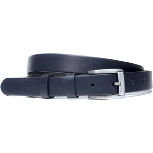 Hakiki Deri Düz Gri Tokalı Kadın Kemeri 2,5cm Lacivert