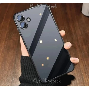M.TK Moveteck Samsung Galaxy A06 Kılıf Tam Kamera Korumalı Metalik Parlak Renkli Kenarlı Lensli Yumuşak Silikon Arkası Şeffaf