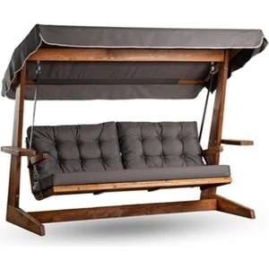 Aida Swings Viva 2400 Dört Kişilik Ahşap Bahçe Salıncağı Antrasit